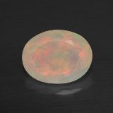 Click for Details 1.5 carat Multicolor Oval Facet Opal 10x7.5