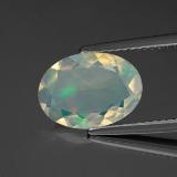 Click for Details 1.5 carat Multicolor Oval Facet Opal 11.5x8.5mm