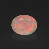 1.5 carat Multicolor Oval Facet Opal 9mm x 7
