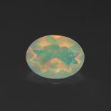 0.9 carat Multicolor Oval Facet Opal 9mm x 7mm