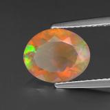1.5 carat Multicolor Oval Facet Opal 10mm x 8mm