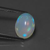 3 carat Multicolor Oval Cabochon Opal 12mm x 9