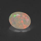 0.8 carat Multicolor Oval Facet Opal 8mmx6mm