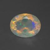 1 carat Multicolor Oval Facet Opal 9x7mm