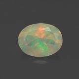 0.9 carat Multicolor Oval Facet Opal 8mm x 6mm