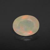 1.5 carat Multicolor Oval Facet Opal 9mm x 7