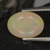 1 carat Multicolor Oval Facet Opal 9.5mmx7mm
