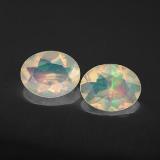 Click for Details 1.5 ct Transparent Oval Facet Opal 9mm x 7