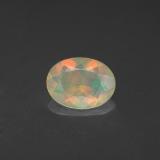 0.7 carat Multicolor Oval Facet Opal 8mm x 6