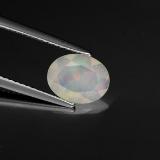 0.8 carat Multicolor Oval Facet Opal 9x7mm