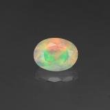 8mm x 6 Opal 1ct Oval Facet in Multicolor Yellowish Green