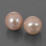 8mm Pearl 6ct Drilled Sphere in Pink