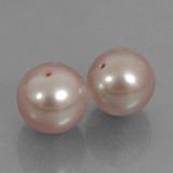 8mm Pearl 7ct Drilled Sphere in Pink