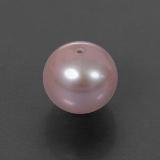 8mm Pearl 3ct Drilled Sphere in Pinkish Silver