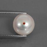 4 carat Silver Half-Drilled Sphere Pearl 8mm