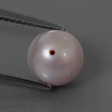 8 mm Pearl 3ct Drilled Sphere in Silver Pink