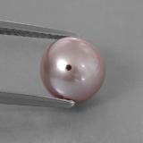 3 carat Silver Pink Drilled Sphere Pearl 8mm