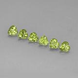 3 ct VS Heart Facet Peridot 5x5mm