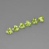 3 ct VVS-VS Heart Facet Peridot 5mm x 5