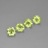 3 carat Lively Green Round Facet Peridot 6 mm
