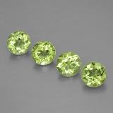 6mm Round Facet Peridot 3ct