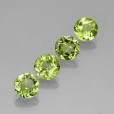 6mm Peridot 3ct Round Facet in Lively Green