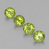 6mm Round Facet Peridot 4ct