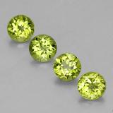 4 carat Lively Green Round Facet Peridot 6 mm