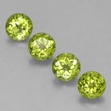 4 carat Lively Green Round Facet Peridot 6 mm