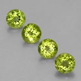 4 carat Lively Green Round Facet Peridot 6mm