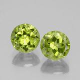 2 ct VS-SI Round Facet Peridot 6 mm