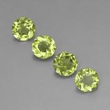 3 carat Lively Green Round Facet Peridot 6mm