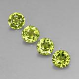 3 carat Lively Green Round Facet Peridot 6 mm