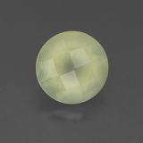 8mm Prehnite 2ct Round Checkerboard in Green