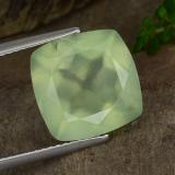 12x12mm Prehnite 7ct Cushion Cut in Green