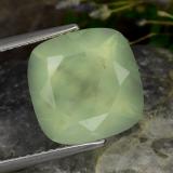 12mmx12mm Prehnite 7ct Cushion Cut in Green