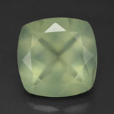 7 ct Transparent/Translucent Cushion Cut Prehnite 12mm x 12mm