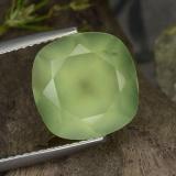 6 ct Transparent/Translucent Cushion Cut Prehnite 12mm x 12
