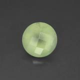 8 mm Prehnite 2ct Round Checkerboard in Green