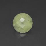 8mm Prehnite 2ct Round Checkerboard in Green