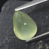 2.5 ct Transparent/Translucent Pear Cabochon Prehnite 8.5mm x 6.5