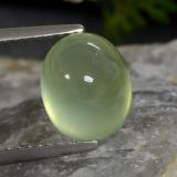 9.5mmx7.5mm Prehnite 3ct Oval Cabochon in Green