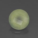 8mm Prehnite 2ct Round Checkerboard in Green