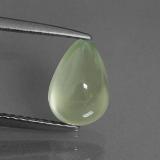 9mmx6.5mm Prehnite 2ct Pear Cabochon in Green