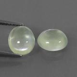 8mmx6.5mm Prehnite 3ct Oval Cabochon in Green