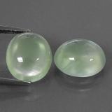 7 ct Transparent/Translucent Oval Cabochon Prehnite 10x9