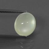 3 ct Transparent/Translucent Oval Cabochon Prehnite 9mm x 8mm