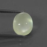 2.5 carat Green Oval Cabochon Prehnite 9mmx7.5mm