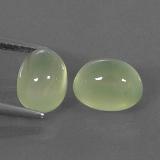 6 ct Transparent/Translucent Oval Cabochon Prehnite 9x7
