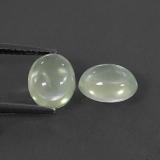 4 ct Transparent Oval Cabochon Prehnite 8.5x7